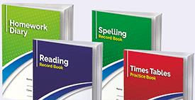Home School Reading and Spelling Record Books and Primary School Homework Diaries.